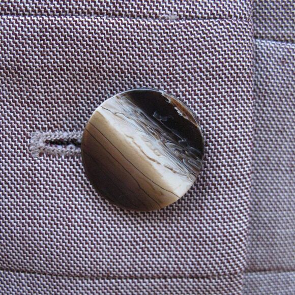 Escada Light Brown Stretch Silk Wool Blazer - Picture 5 of 9